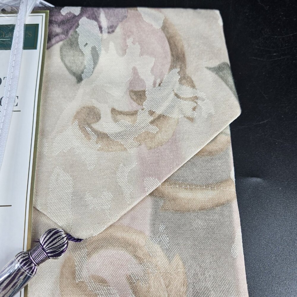 Croscill Ascot Valance Window Treatment 40x25 Classics Cassis Plum Amethyst Curt